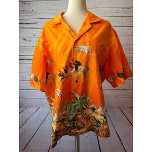 KY's Hawaiian Shirt Mens KYs XL Extra Large Camp Tropical Sea Turtle Magnum PI